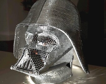 Star Wars Disco Ball Helmet – 13.7" Handcrafted Mirror Darth Vader Decor