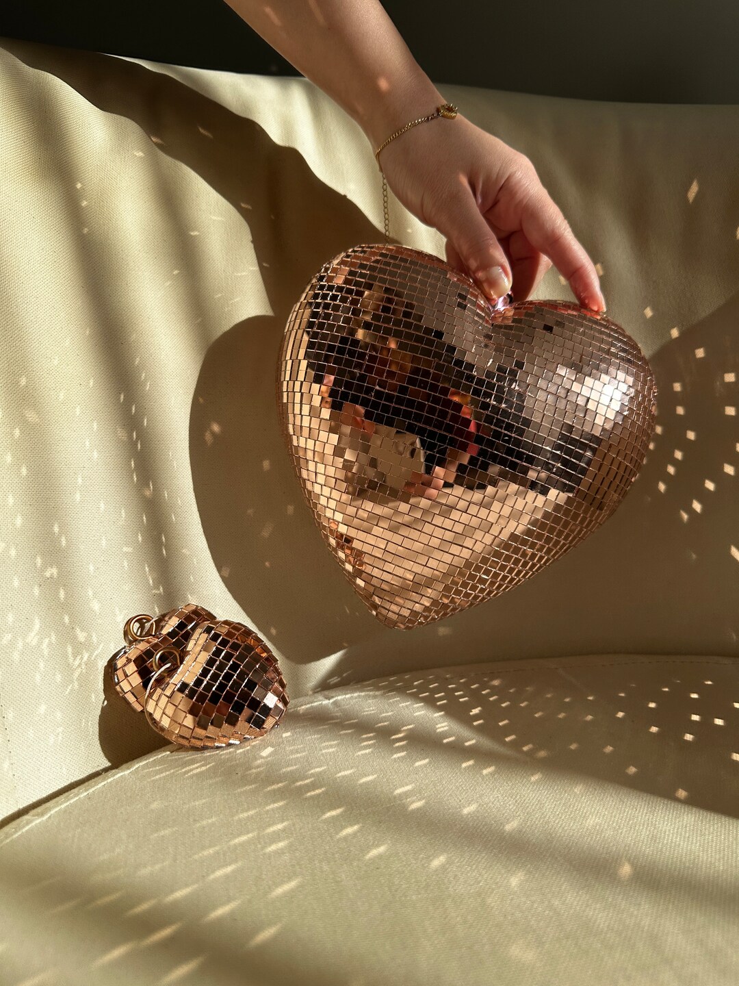 Disco Heart, Heart Shaped Disco Ball 3D Heart Gift 21 Cm/8 Height Etsy