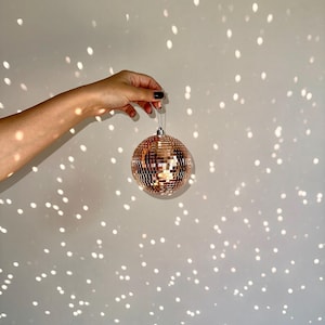 Ornamenti a sfera da discoteca - Palline a specchio per la casa - Oro rosa - Oro - Argento Ornamenti per l'albero di Natale 10 cm