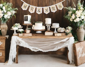 Mr & Mrs Wedding banner bunting