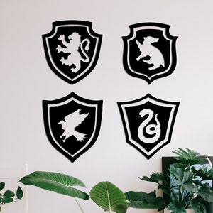 Magic House Crests svg dxf file wall sticker pdf silhouette template cnc cutting router digital vector instant download