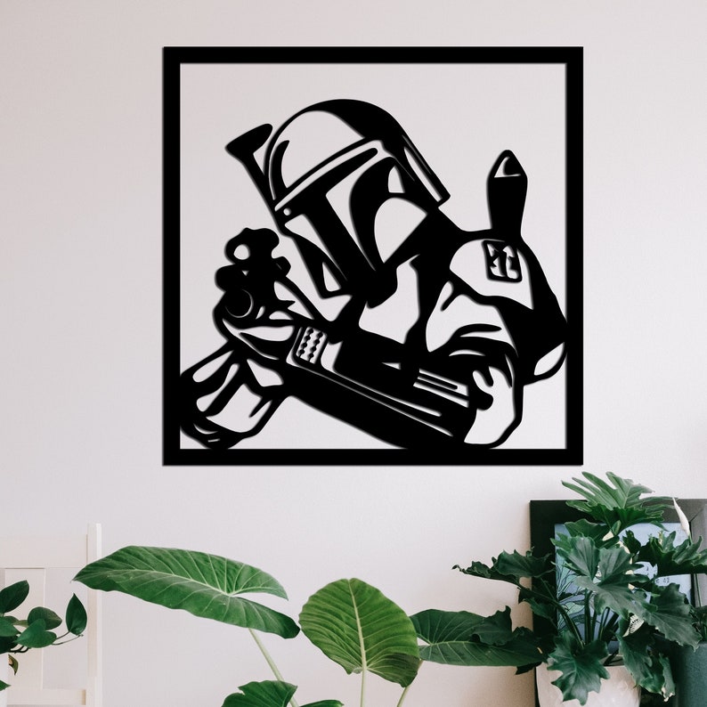 Star Wars Svg Dxf File Wall Sticker Pdf Silhouette Template Cnc Cutting ...
