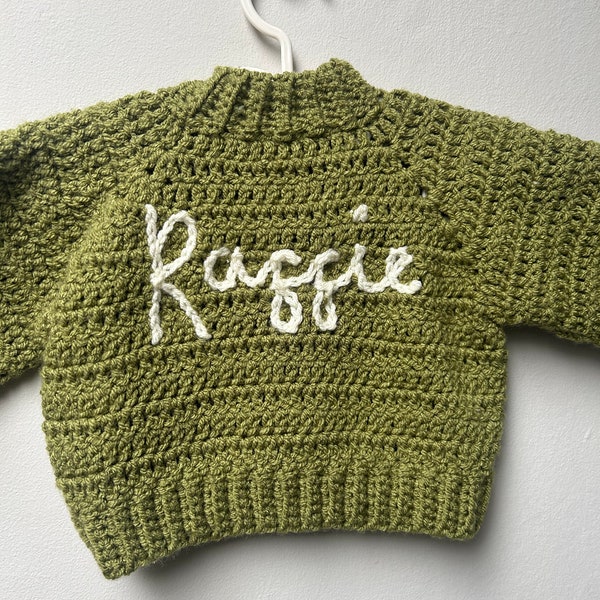 Personalised knitwear handmade cardigans | Perfect newborn name announcement or baby shower gift