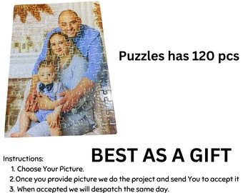 Personalized Photo Puzzle: Custom 120-Piece Jigsaw Puzzle Gift Set