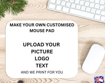 Custom Mousepad: Personalized Photo, Logo, or Text - Rubber Base (24cm X 20cm)