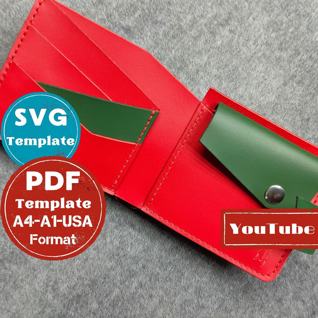 Wallet Template Rounded Pattern Leather Wallet Pattern, Women's Leather Wallet, Wallet Pattern, Wallet ...