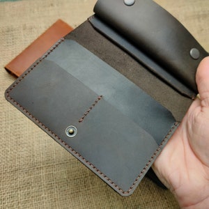 Leder Geldbeutel PDF Nähanleitung | A4 Format + Letter Format | Leder Digitale Vorlage | Leder Reisebrieftasche | Download Brieftasche pdf, Dokumente