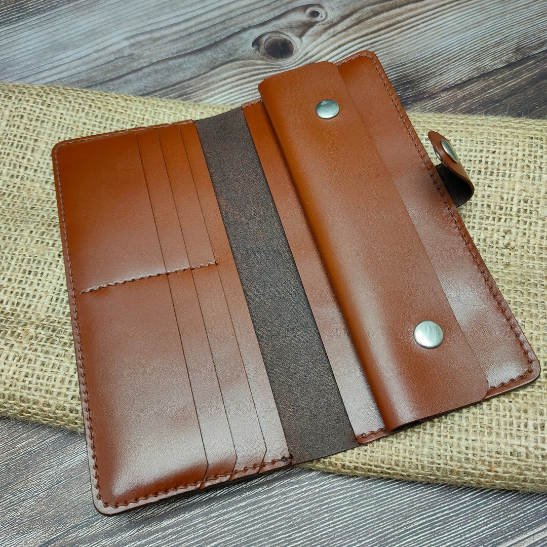 Leather Wallet Pattern PDF, Bifold Wallet Template PDF, Mens Wallet