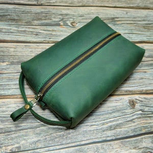 Dopp Kit Leder Schnittmuster PDF, Kulturtasche Schnittmuster PDF, Vorlage Handmade Tasche A4, Männer Kulturbeutel Schnittmuster, Geschenk für Ihn-PDF Leder