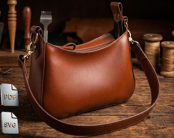 Women's Bag Pattern - DIY Leather - Download PDF - Bag Template PDF Pattern - Bag Pattern - Women's Handbag - Digital Pattern pdf - Bag svg