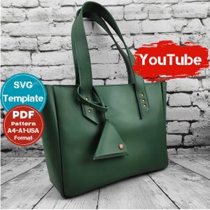 PDF Schnittmuster _ Lederhandtasche Schnittmuster _ Shopper Schnittmuster _ Ledertasche _ DIY _ Leder Tragetasche Schnittmuster _ Schultertasche Schnittmuster _ Ledervorlage Handtasche