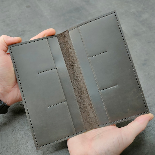 Leather Trucker Wallet PDF Pattern. Leather Long Wallet Pdf Pattern. Leather clutch pattern PDF. Leather wallet pattern. leather long wallet