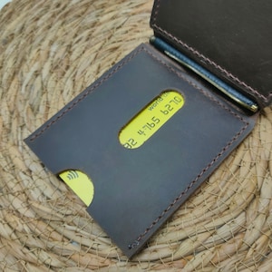 Monedero de cuero PDF, Patrón de clip de cuero de plantilla, Monedero de dinero PDF con monedas - Monedero simple - Monedero de tarjeta PDF - Monedero bifold - Patrón