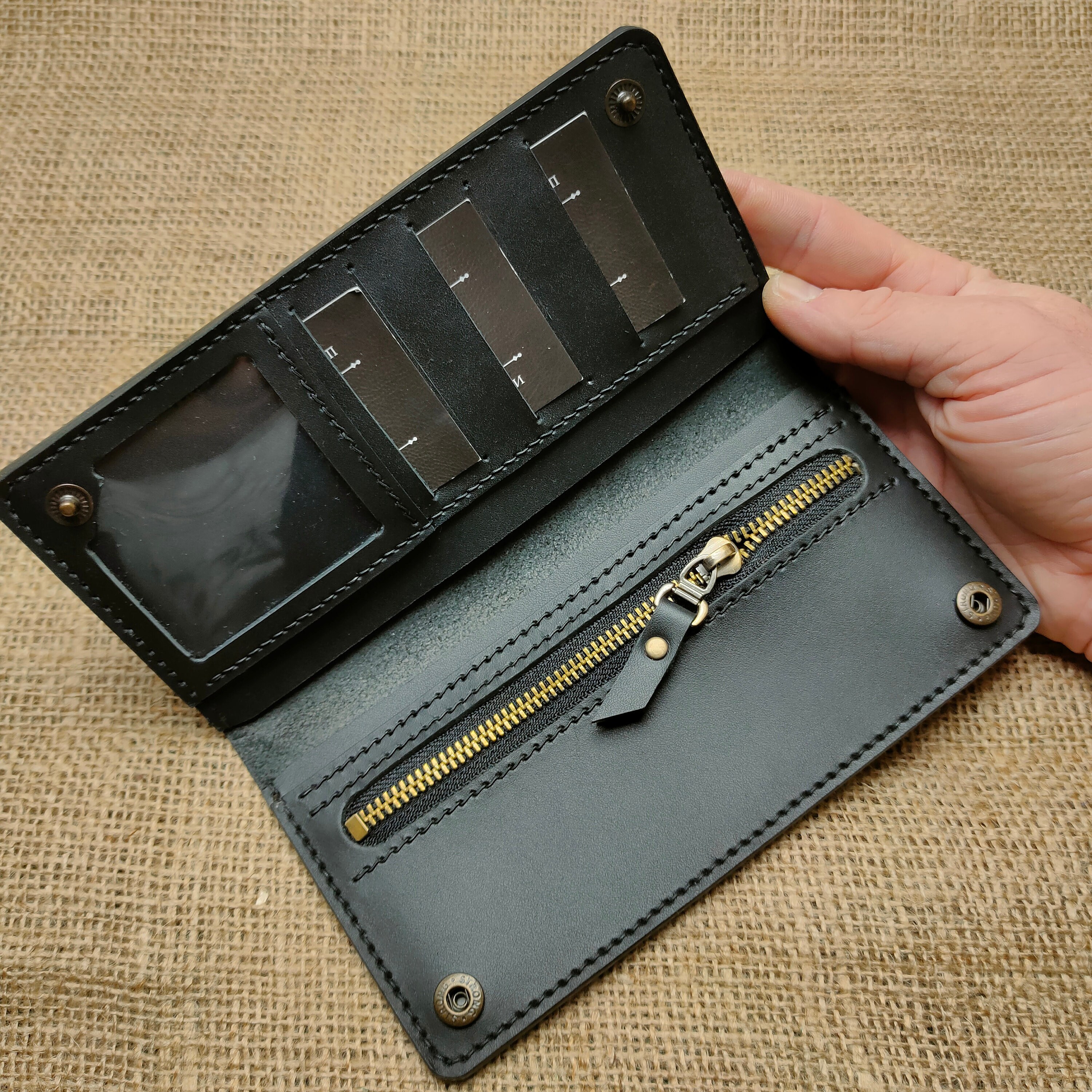 Leather Wallet Pattern PDF, Bifold Wallet Template PDF, Mens Wallet