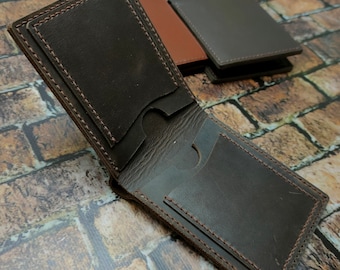 Leather Bifold Wallet Pattern (PDF, SVG)