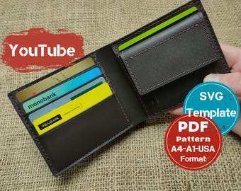 Leather Bifold Wallet Template: Mens Wallet Pattern (PDF)