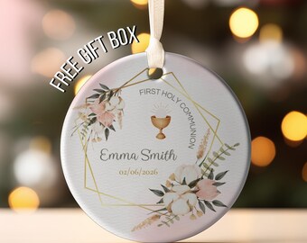 Personalized First Communion for Girl, First Communion flower Girl, First Communion, Custom First Communion, God Bless Christening Ornament
