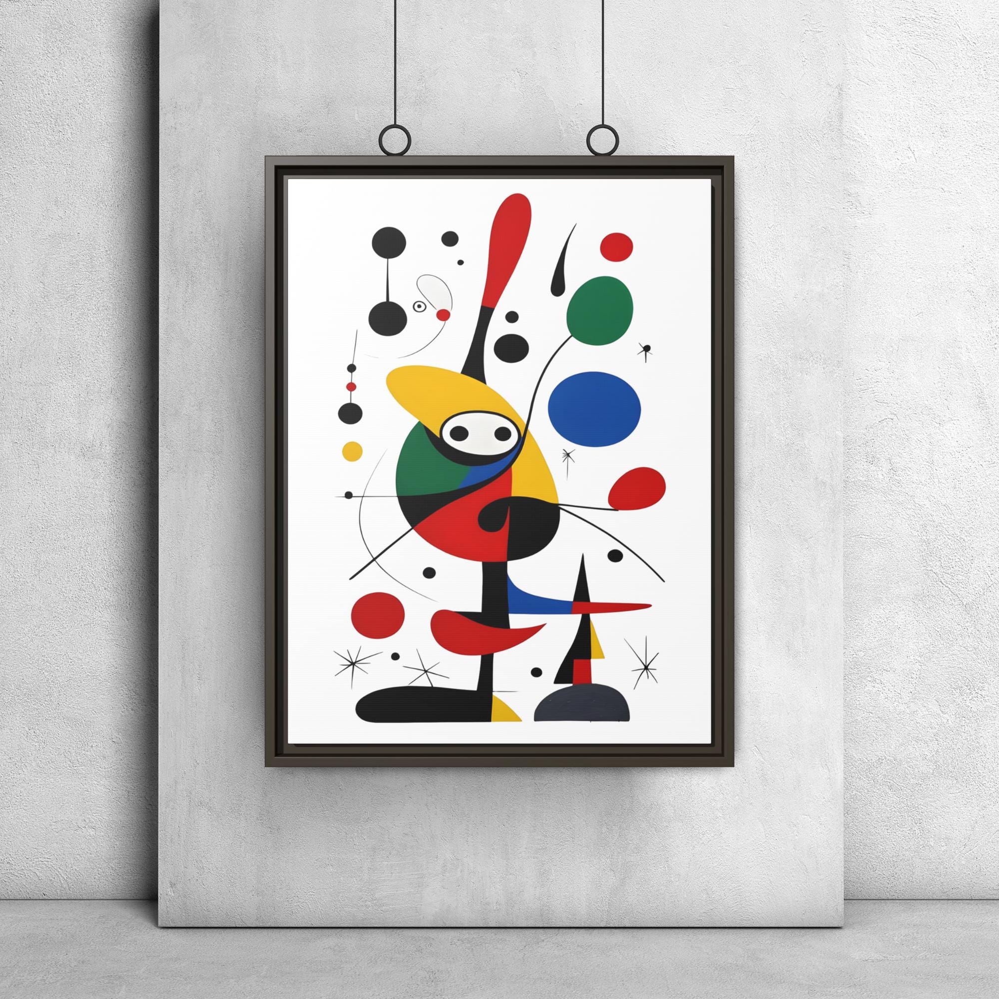 Joan Miró Style Wall Art, abstract an...