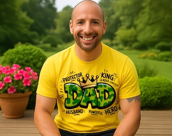 Camo Dad PNG: King Hero Protector - Father's Day Digital Download