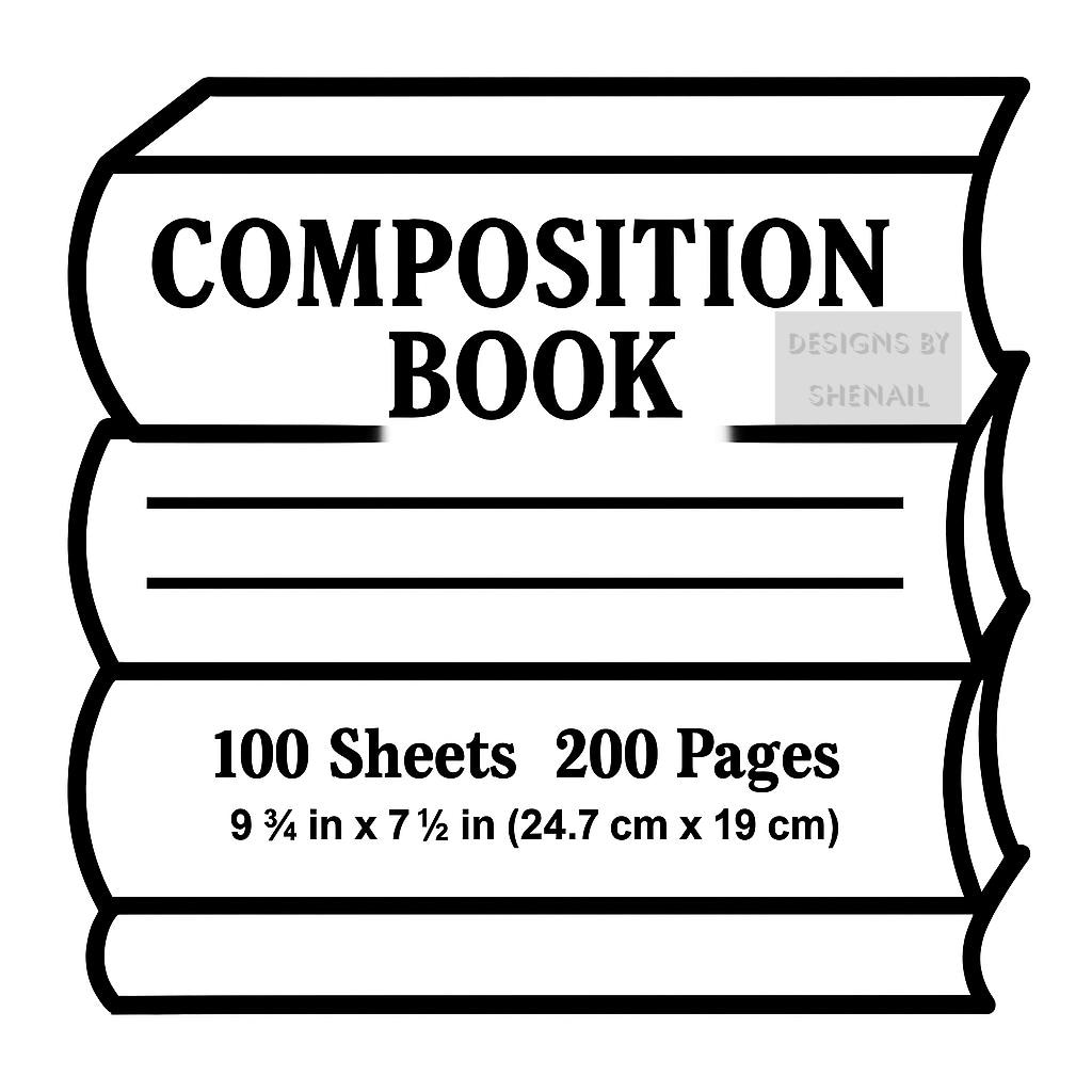 Composition Notebook Label: Black & White Designs (digital Download ...