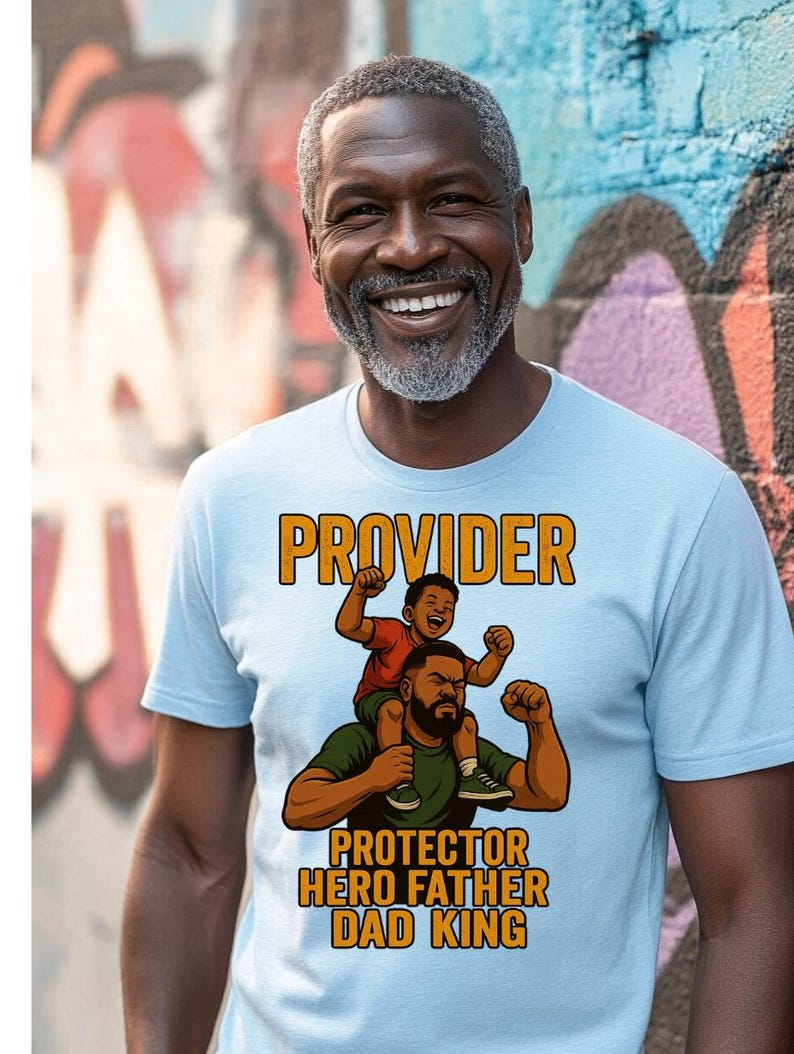 Father's Day PNG: Black Dad Hero Design - Sublimation/dtf Instant ...