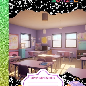 Editable School Composition Notebook Covers Bundle – 6 Designs
