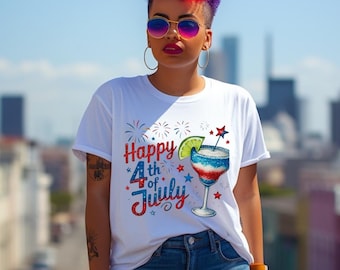 4th of July Margarita PNG: Patriotic Drink Sublimation Design (Digital Download)