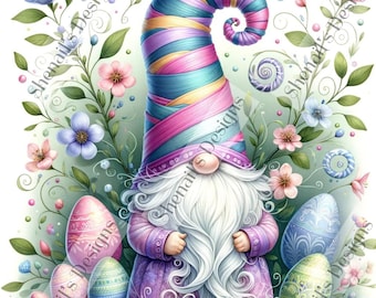 Pastel Easter Gnome Clipart Bundle: Spring PNG (Digital Download)