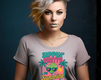 Sunshine Margaritas PNG : graphique cocktail d'été (téléchargement numérique