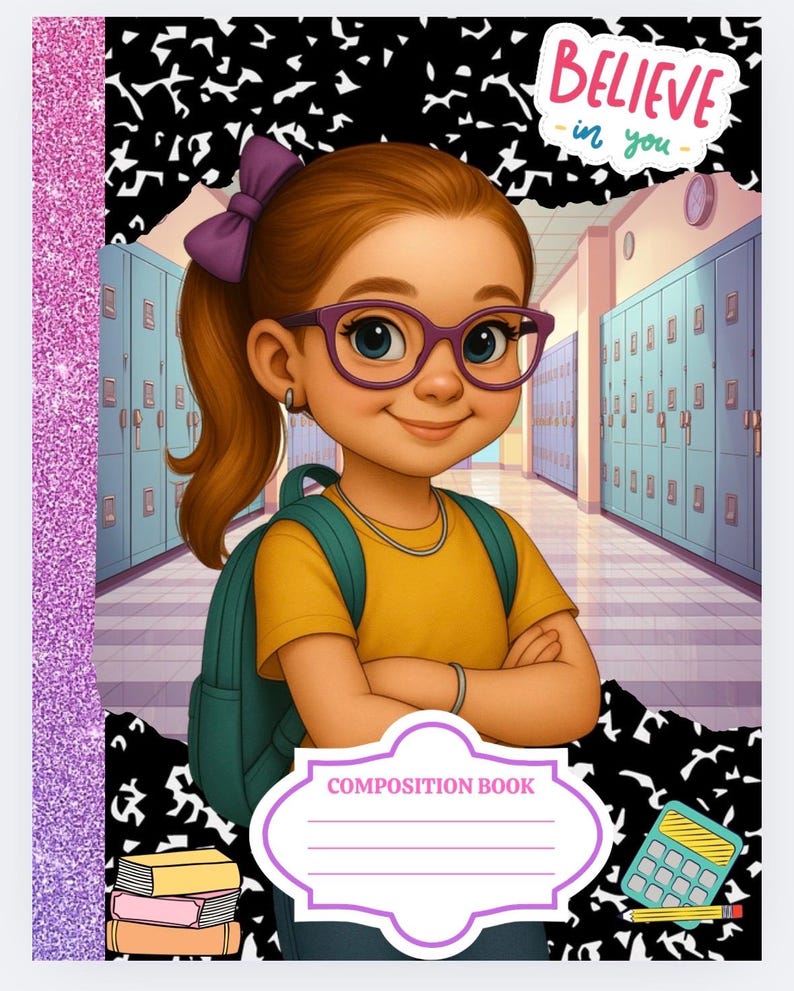 Editable School Composition Notebook Covers Bundle – 21 Designs - Etsy