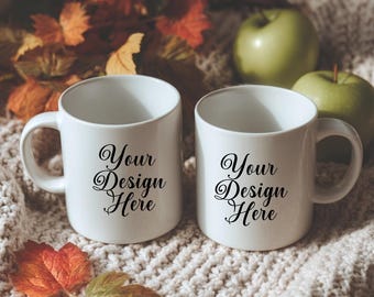 Herbst Tasse Mockup Bundle | Herbst Kaffeetasse gestylt Lager (digitaler Download)