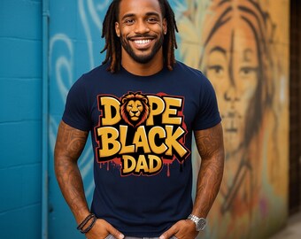 Dope Black Dad Lion Graphic | Sublimation Design (PNG Digital Download)