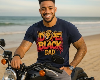 Dope Black Dad PNG | Lion Graphic, Afrocentric Design (Digital Download)