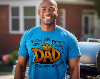 Strong Dope Dad PNG, Father's Day Crown Design (Digital Download)