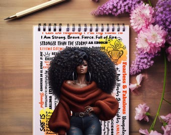 Pacchetto PNG Afro Queen: Ricci feroci, Disegni di empowerment (download digitale)