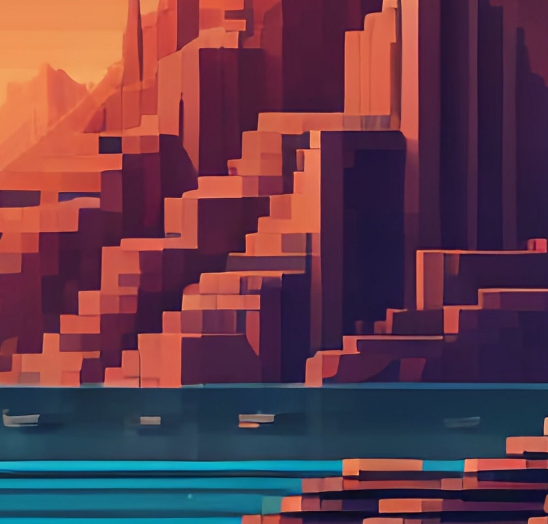 8 Bit Painting Background - Etsy