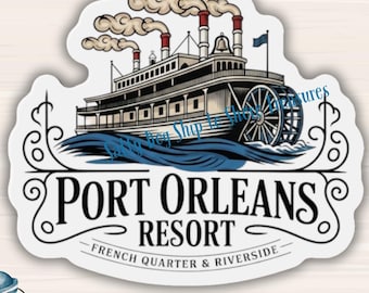 Steamboat Riverboat Logo Die-Cut Magnet | Resort Souvenir