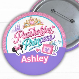 Queue Queen Park Button | Magic Kingdom Humorous Pin | 3" Pinback