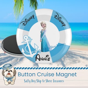 Aimant de croisière nautique Elsa, aimant de porte de cabine nautique personnalisé, cadeau de rallonge poisson, aimant de réfrigérateur nautique, aimant princesse