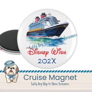 Personalized Cruise Ship Door Magnet, Stateroom Door Decor Magnet, Nautical Vacation Keepsake, Fish Extender Gift