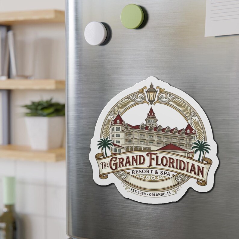 Grand Floridian Resort & Spa Die Cut Magnet | Victorian Hotel, Orlando Souvenir image 4