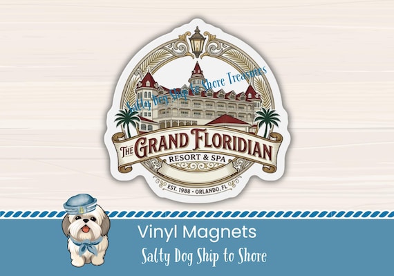 Grand Floridian Resort & Spa Die Cut Magnet | Victorian Hotel, Orlando Souvenir