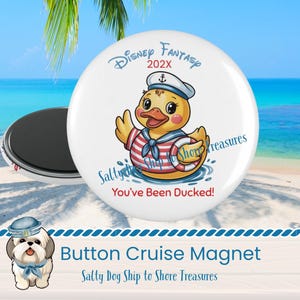 You&#39;ve Been Ducked Cruise Door Magnet, Fish Extender Gift, Pixie Dust Gift, Cruise Door Decoration, Personalized Ship Name & Year
