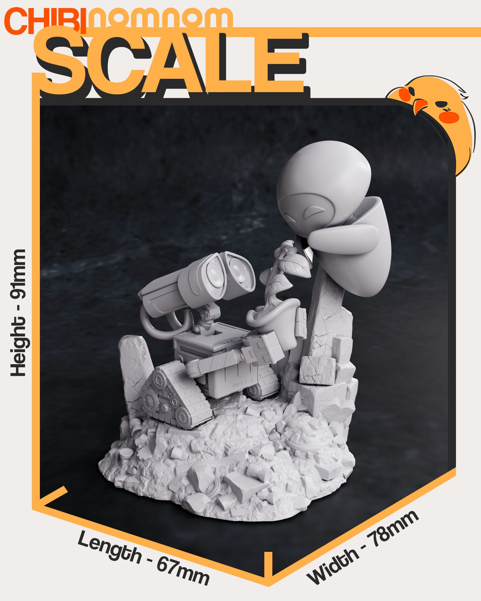 Walle and Eve STL, Walle 3D Model, Walle 3D Print Files, Walle