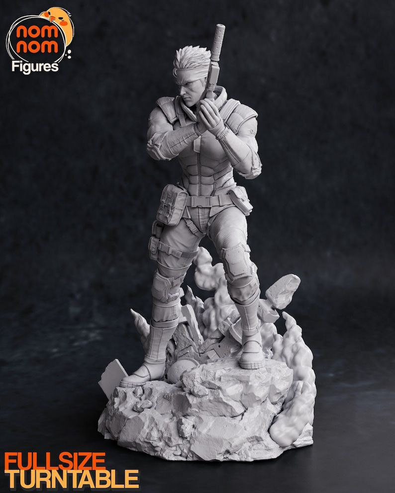 Solid Snake from Metal Gear Solid: Twin Snakes 3 Glossy Vinyl