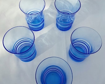 Colorful glasses. Antique glasses. Vintage glasses. Crystal glasses. 70s glass glasses. Household items. Blue glass