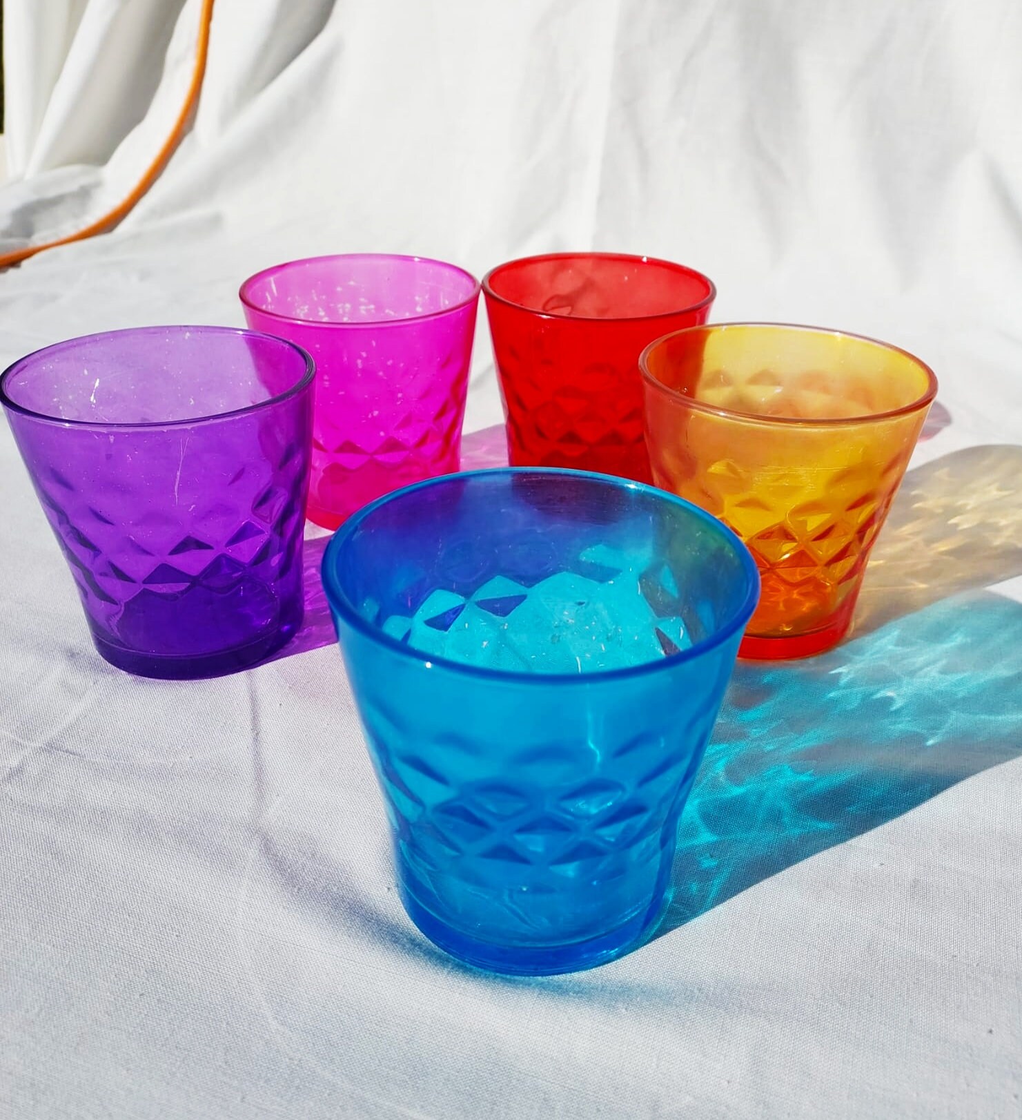 Colored glasses. Antique glasses. Vintage glasses. Crystal glasses. Glass glasses