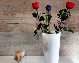 White glass vase, home decor. White glass vase. Vintage vase, milk glass vase, glass planter.