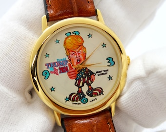 TRUMP 2024 Election &quot;Spiro Spoof&quot; 33mm Men&#39;s CHARACTER WATCH M-66