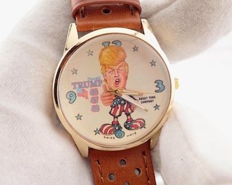 TRUMP 2028 Election "Spiro Spoof" 37mm Men's CHARACTER WATCH M-66